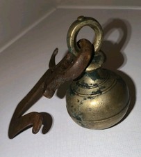 Splendido peso in bronzo della prima metà dell'800 con gancio e punzoni