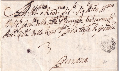 Aa318 antica lettera - lettera, milano