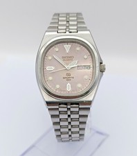 Seiko Sports 100 quadrante rosa dicembre 1980 data giorno tedesco vintage 8229-502A Giappone