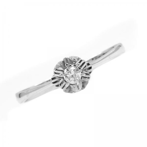 Anello con diamante - , brillante