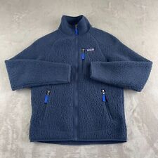 Patagonia Retro Pile Jacket Uomo Small Nuovo Navy Polartec Full Zip Tasche Outdoor