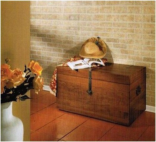 Cassapanca baule arte povera - ,
