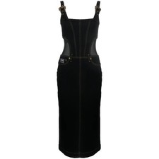 Abito Donna Nero Versace jeans