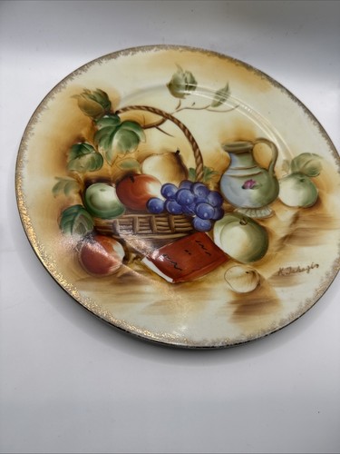 Antico piatto dipinto - , a
