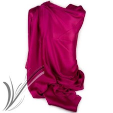 Stola elegante donna magenta coprispalle cerimonia misto seta scialle ciclamino