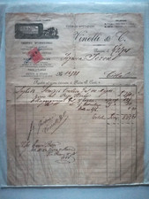 VINELLI & C. Torino trasporti spedizioni fattura 1921 con bollo