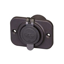 PRESA 2 PORTE USB NERA CON
