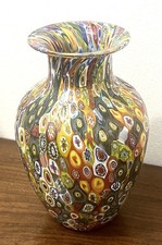 ? Vaso in Vetro di Murano Millefiori Mille colori Oro