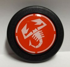 Pulsante Clacson ABARTH Fiat Auto Volante Sportivo Rosso Nuovo A112 500 RITMO