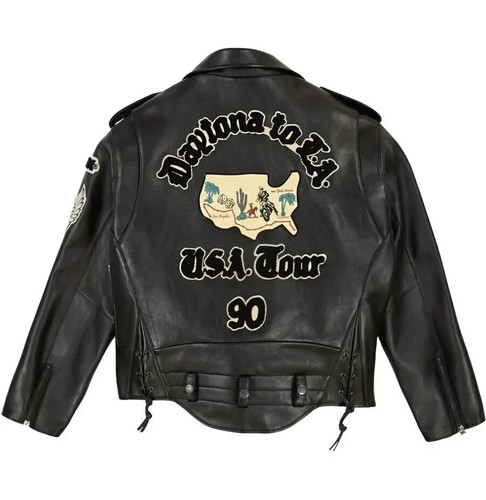 Giacca pelle moto avirex uomo - pelle,