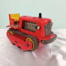 FUNKSTORGRAD N Tin Toy Trattore Cingolato Latta Giocattolo '60 Batteria Germania