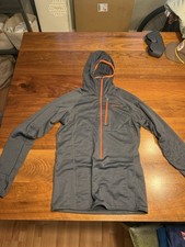 Patagonia R1 Pullover Felpa con Cappuccio Uomo M Grigio Forgiato Polartec Power Grid EXC