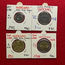 CITTA' DEL VATICANO 4 MONETE DA 500 LIRE, 200, 100 E 50  PAPA GIOV. PAOLO II FDC