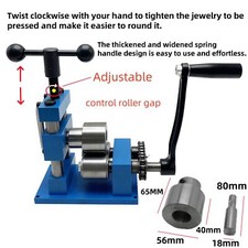 Laminatoio combinato macchina apertura manuale oro argento creazione gioielli 56/18