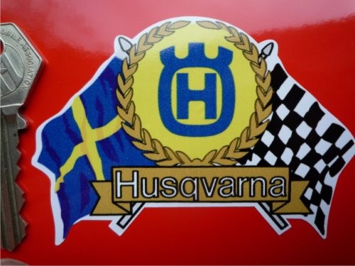 Husqvarna bandiere scroll - husqvarna, bandiere/scroll