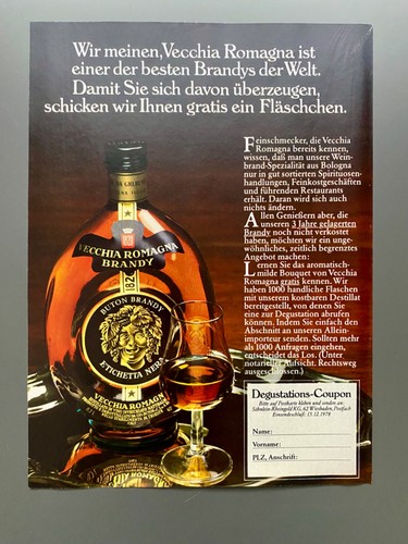 Vecchia romagna brandy 1978 - vecchia,