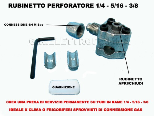 Rubinetto perforatore presa - rubinetto,