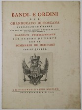 Libro Antico BANDI e ORDINI