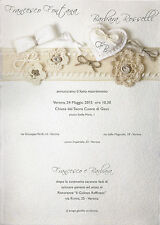 PARTECIPAZIONI PERSONALIZZATE MATRIMONIO NOZZE INVITO BUSTE SPOSI