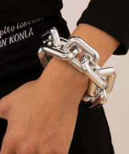 Bracciale argento stile catena