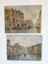 Giovanni Riva zwei Ölgemälde