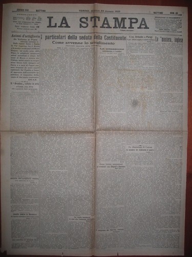 Stampa 1918 azioni - la, 23/1/1918