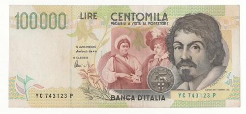 100000 lire caravaggio - 100000,