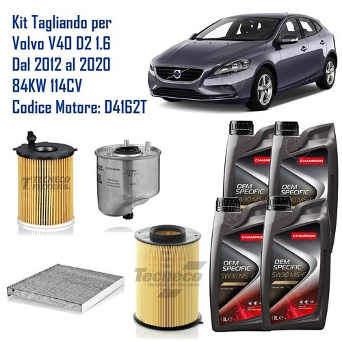 Kit tagliando volvo v40 6 - kit,