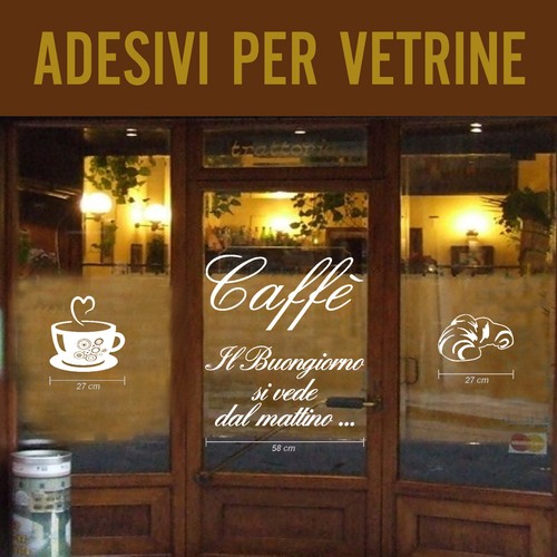 Adesivi vetrine bar caffe - adesivi,