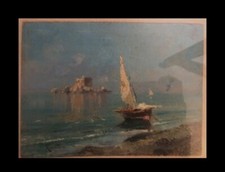 Oscar Ricciardi, Castello Di Magliana, Olio Su Compensato, 14x18,5 Cm