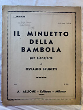 SPARTITO musicale IL MINUETTO DELLA BAMBOLA di OSCAR BRUNETTI. 1938.