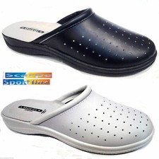 PANTOFOLE CIABATTE SANITARIE BLU BIANCO DOTTORE UOMO   Made in Italy
