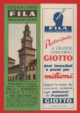 SEGNALIBRO FILA SERIE MONUMENTI D'ITALIA MILANO CASTELLO SFORZESCO GIOTTO BLU