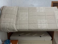 Letto a castello con rete alzabile, color faggio