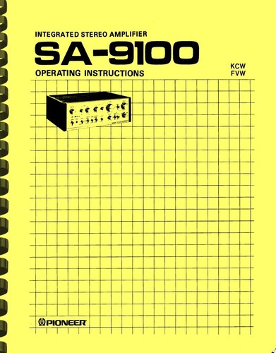 Pioneer 9100 amplificatore - pioneer, sa-9100