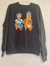 Felpa nera vintage con orso