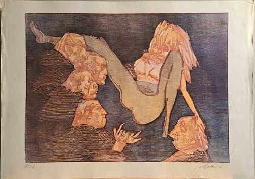 Mino maccari litografia su - litografia,