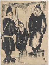 BEPPE PORCHEDDU-TAVOLA ORIGINALE 09-1930 circa - china b/n-MARCAURELIO-BERTOLDO