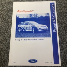 Motorsport Escort Rs Cosworth Group 'n' Rally Manuale Preparazione Numero 1 Ms36