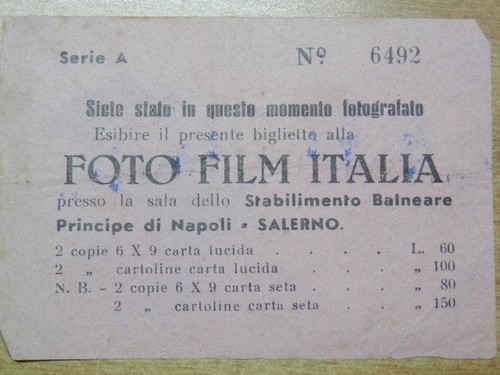 Biglietto stabilimento - biglietto,