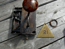 ANTIQUE LOCK, W/KEY AND