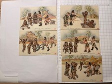 Lotto di 5 Cartoline Propaganda Fascista “fumetti coloniali “ Bonora - Balilla