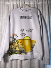 Felpa girocollo bianca Peanuts