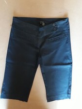 Bermuda donna in cotone nero lungo al ginocchio e spacchetti laterali Zara M