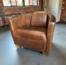 Poltrona in pelle Sigaro