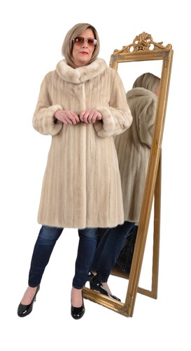 A5746 cappotto visone - visone,