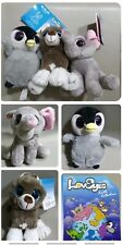Lotto di 3 peluche nuovi Loveyes Earth Collection: elefante, lupo, pinguino