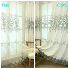 Tenda tessuto ricamo fiori