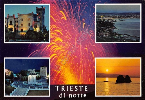 Cartolina trieste notturno - trieste, 4