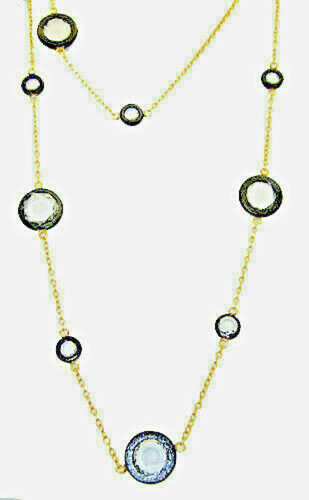Collana 18kt oro - cz,